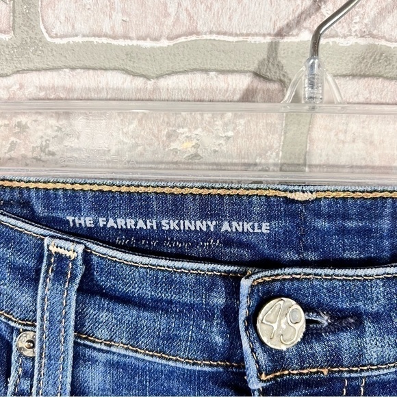 Ag The Farrah High Rise Ankle Skinny Jeans with Raw Hem Size 27 - Picture 10 of 12